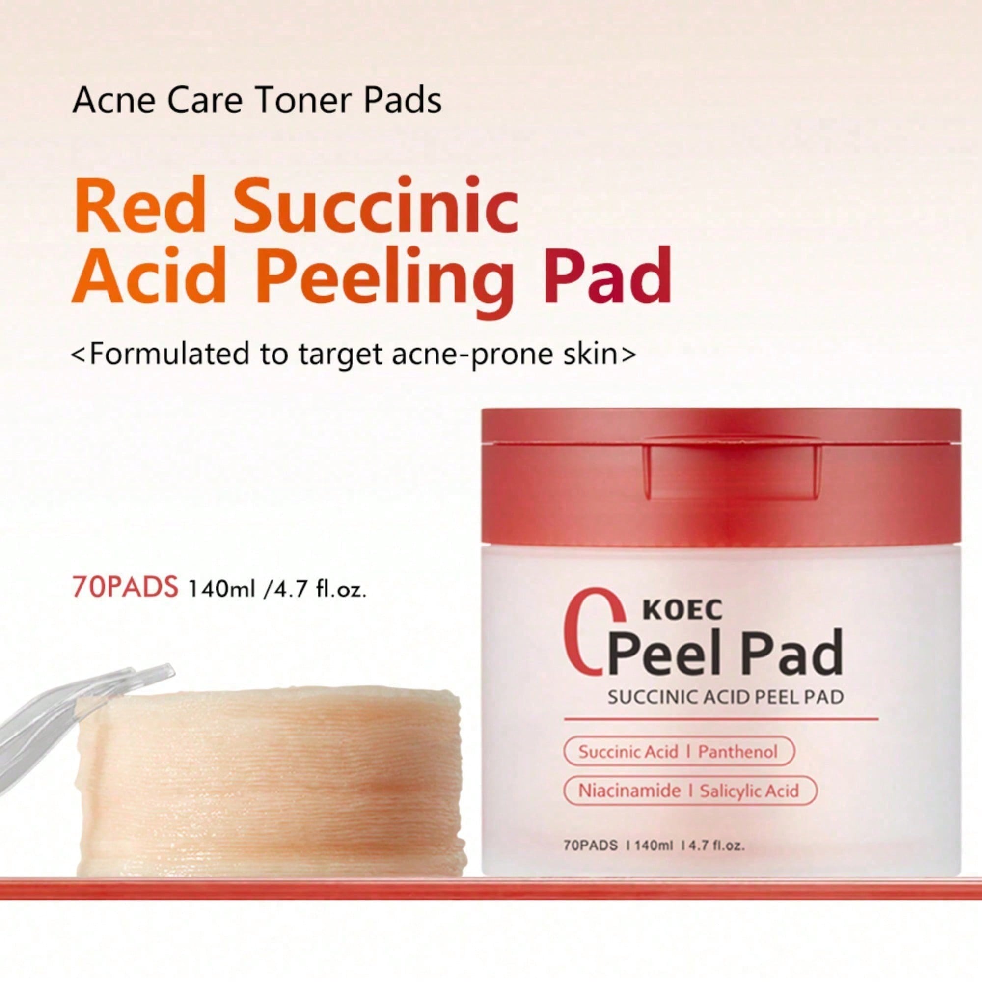 Toner Pads Red Succinic Acid P - Skincare Non Comedogenic recensione e prezzo