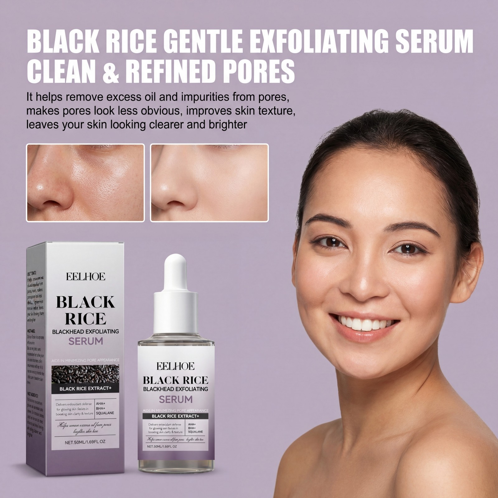 Siero Esfoliante al Riso Nero, - Skincare Non Comedogenic recensione e prezzo